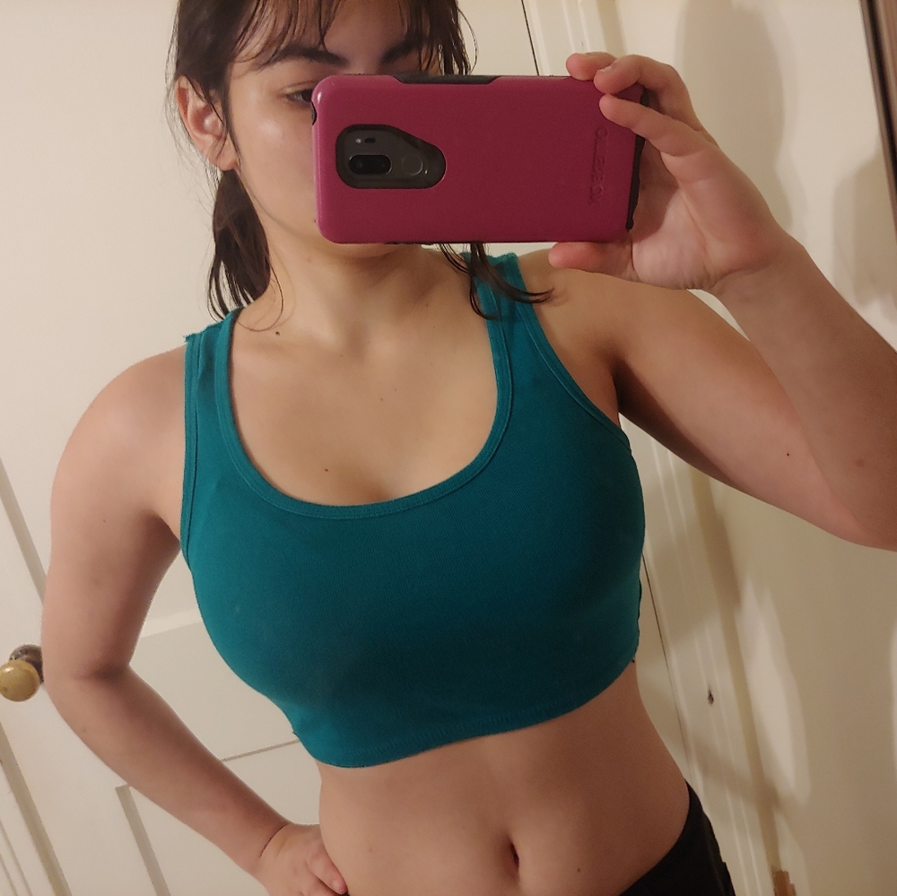 Forever 21 blue-green crop top